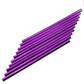 Purple U-shaped car AC vent trim strip clips, metallic finish with black base