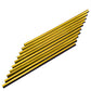 Gold U-shaped car AC vent trim strip clips, metallic finish with black base