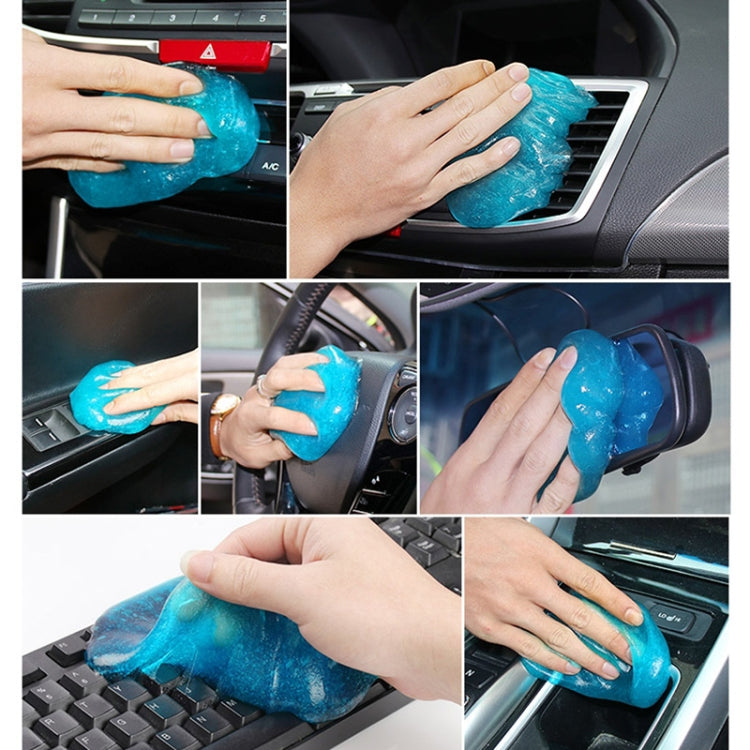 Sky blue cleaning gel sticker wiping car console, steering wheel, and seats