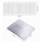 Cooktop oil shield measuring diagram and folding stainless steel panel design