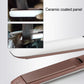 Brown ceramic-coated straightening plate with smooth heated surface