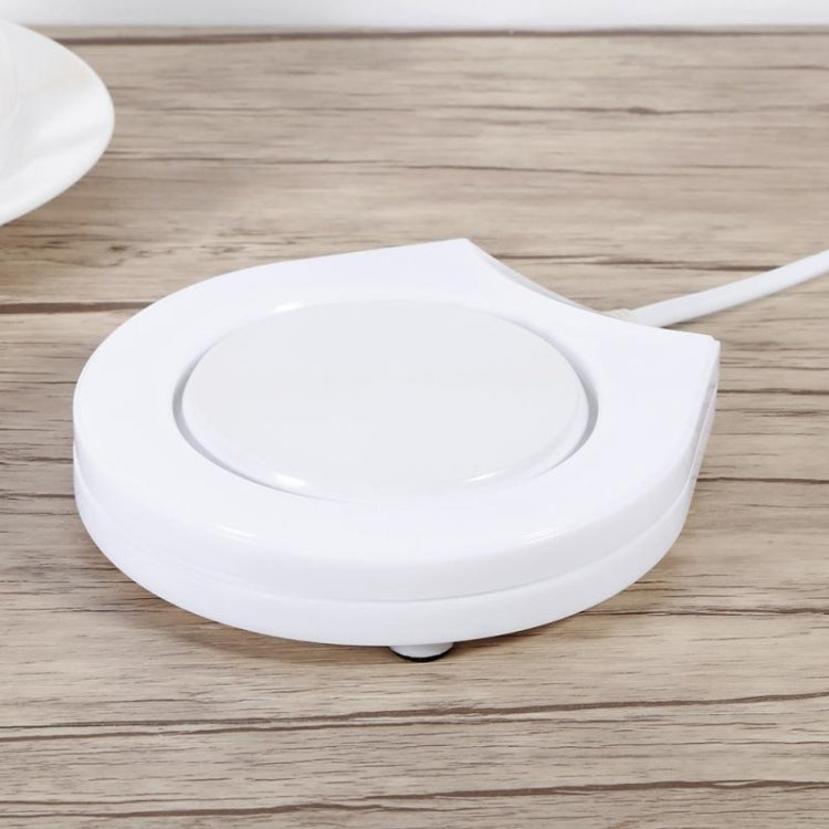 White round heating tray warmer with recessed circular center