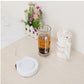 White electric mug warmer base with round recessed heating pad top