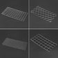 Clear lattice fondant texture mold panels with diamond grid pattern