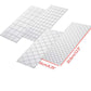 Plaid square grid fondant texture mold sheets with two-piece layout