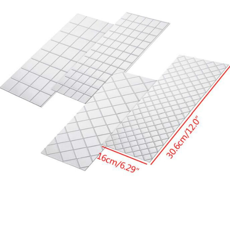 Plaid square grid fondant texture mold sheets with two-piece layout