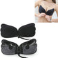 Black silicone wing bra cups set with pull ropes and lace eyelets
