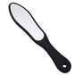 Black-handled dead skin file with oval white textured surface