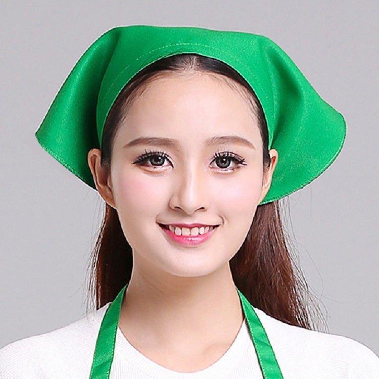Green chef hat with triangle neck scarf