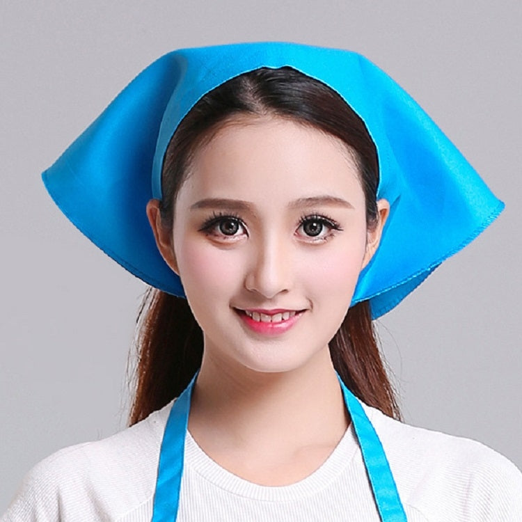 Blue chef hat with triangle neck scarf