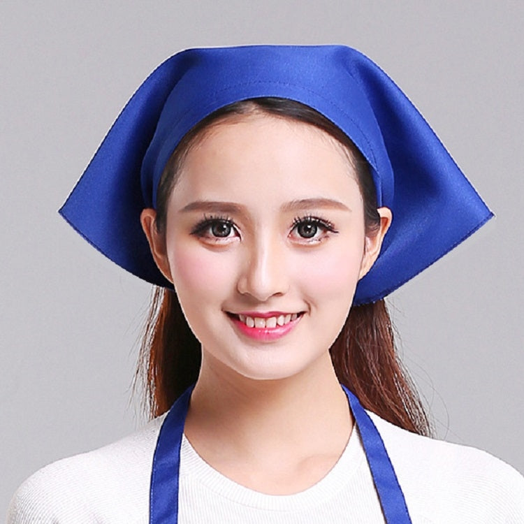 Royal blue chef hat with triangle neck scarf