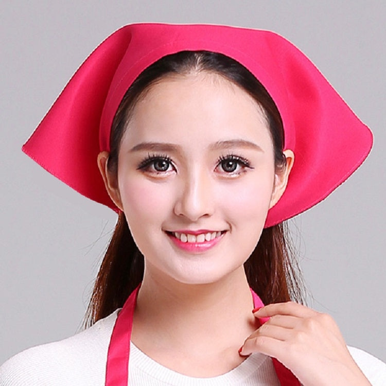 Pink chef hat with triangle neck scarf