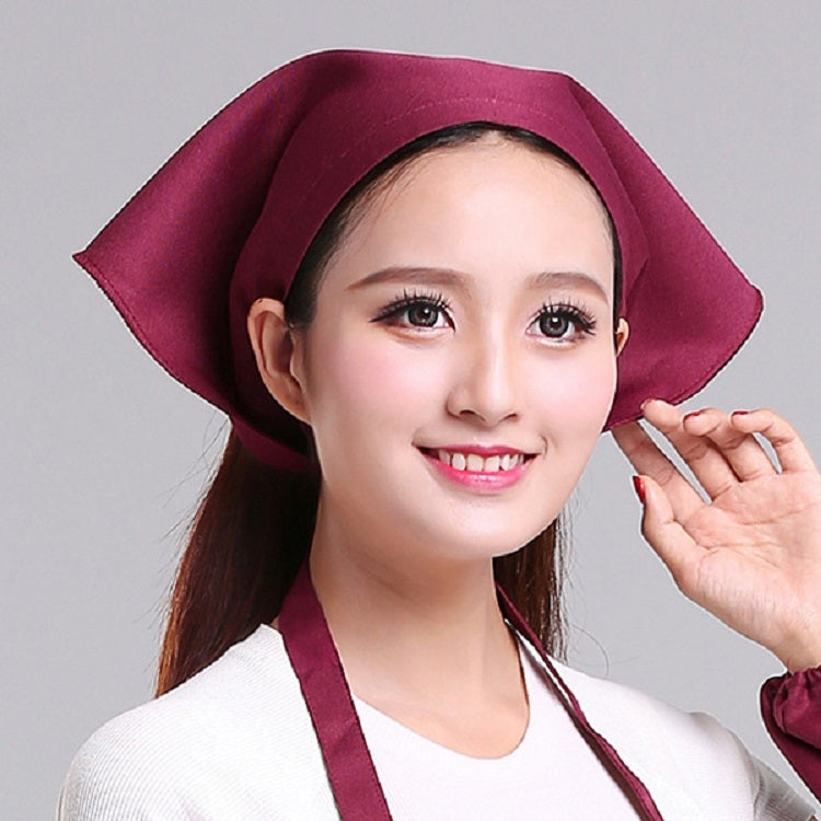 Burgundy chef hat with triangle neck scarf
