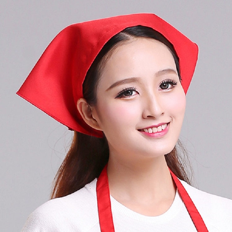 Red chef hat with triangle neck scarf