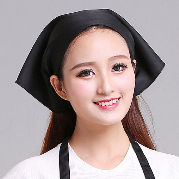 Black chef hat with triangle neck scarf