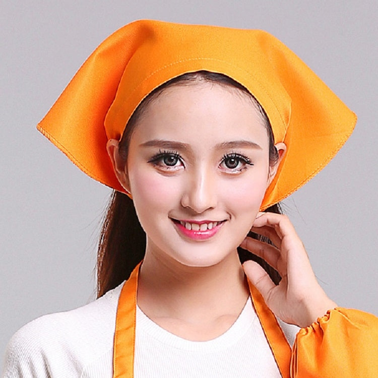 Orange chef hat with triangle neck scarf