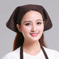 Brown triangular chef work hat with neck scarf, adjustable fit