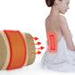 Heating pulse acupuncture lumbar massager wrap with red heat pads and traction arrows.