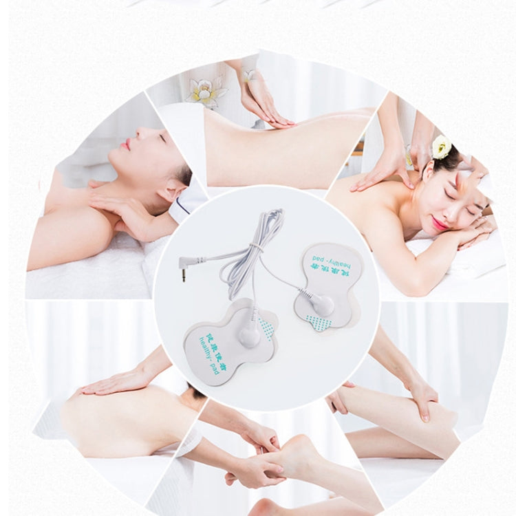 Heating pulse acupuncture waist massager used with circular device and electrode pads
