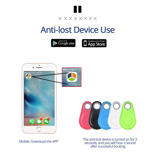 Anti-lost GPS keyfinder tags with keyring loops in multiple colors.