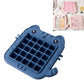 Blue animal ice popsicle mold tray with grid cavities and cute face details