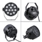 LED stage laser parlight shown from multiple angles with circular LED head