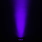 LED stage laser parlight emitting purple glow from circular lens