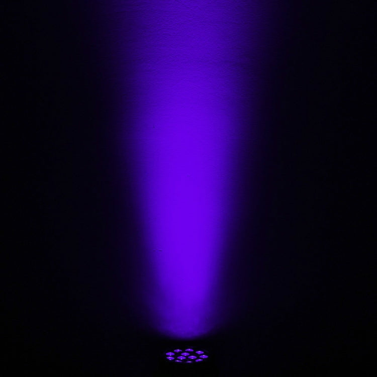 LED stage laser parlight emitting purple glow from circular lens