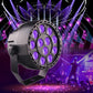 LED stage laser parlight with purple LED array and spotlight beam lighting