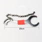 Bicycle chain flywheel fixed wrench tool with orange-red grip and silver hooked head