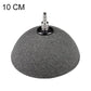 Aquarium oxygen bubble stone diffuser, dark gray, 10 cm diameter