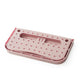 Wall hanging slipper storage rack with suction mount and perforated tray, red