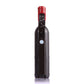 Black upright bottle opener tool with red cap and corkscrew mechanism