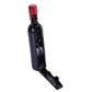Black multifunction bottle opener with corkscrew and red top