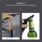 Black multifunction bottle opener with red end, shown ready to open