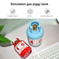 Blue simulated gas tank coin bank with brass top and coin slot opening
