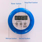 Blue round magnetic countdown timer face with reset, start, minute, and second buttons