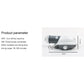White mini clothes dryer unit with side controls and height/width markings