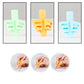 Children's pencil grip aid set: green, yellow, and blue butterfly holders