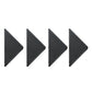 Set of four triangular black non-slip floor stickers with dot-texture grips.