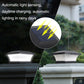 Outdoor solar column light pair with bright illumination and solar panel on top