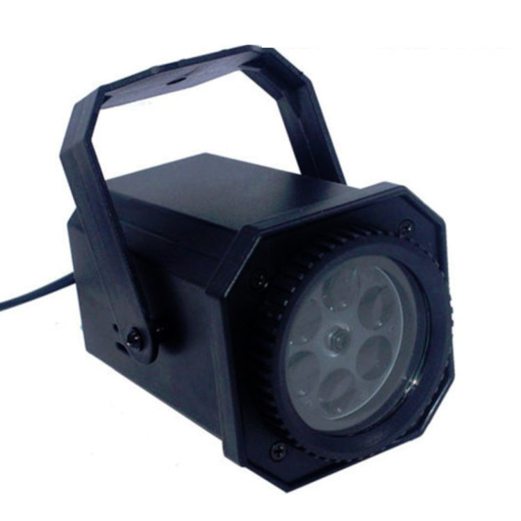 LED snowflake pattern projection lamp with front lens and mounting bracket, black