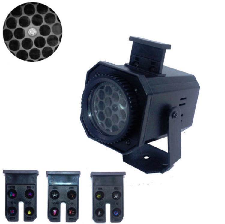 LED snowflake projector with gobo circle detail and three pattern controller cards