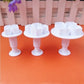 Hydrangea silicone fondant flower molds, three round cutters on short pedestals