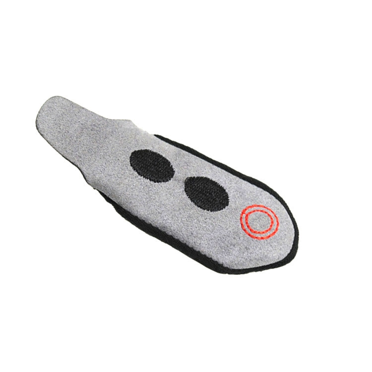 Gray magnetic screw finger sleeve with two black holes and red target mark