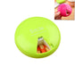 Green 7-day rotating pill container with open pill slot and assorted capsules