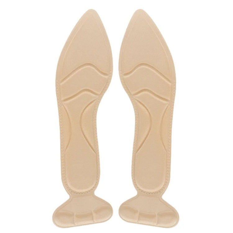 Pointed apricot heel post back insole insert pad for high heels, breathable anti-slip