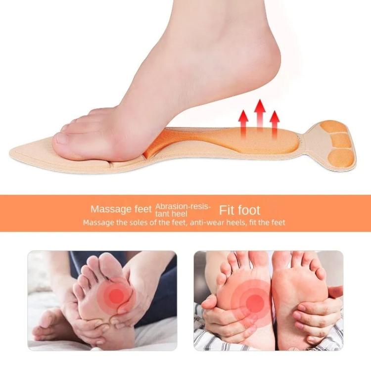 Apricot heel post back inserts, anti-slip 8D pads for high heels under heel