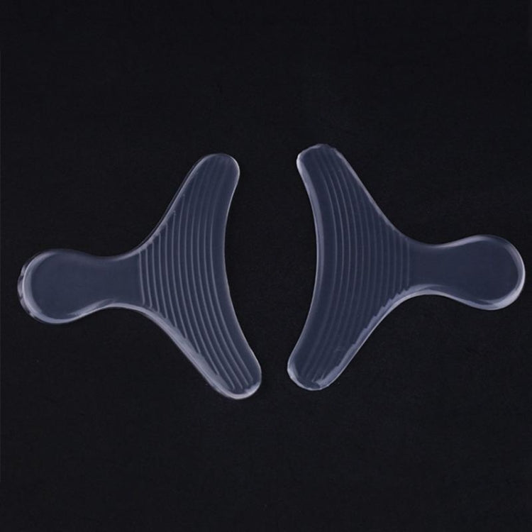 T-shaped silicone insole stickers, dark blue pair with ridged arch support