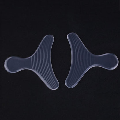 T-shaped silicone insole stickers, dark blue pair with ridged arch support